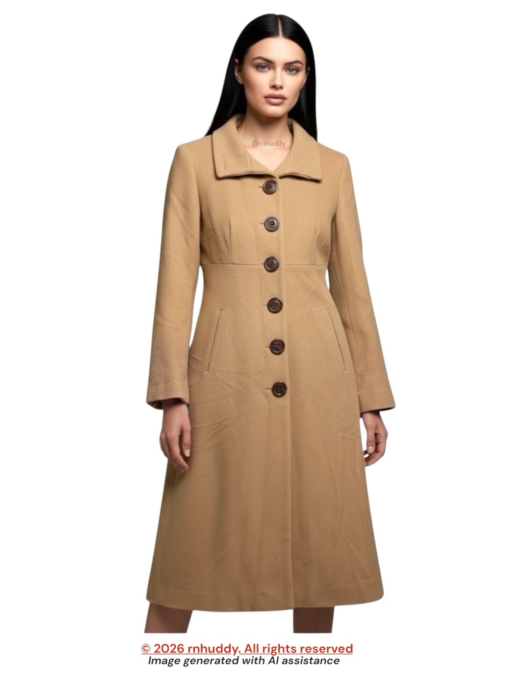 Marvin Richards size 8 timeless classic wool/cashmere blend coat